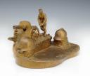 Photo 4 : “GLORY OF 75”, R. FUGÈRE: gilded bronze inkwell. First World War. 27278