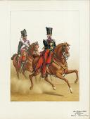 Photo 1 : 1830. Chasseurs à Cheval. Lieutenant en petite tenue, Chasseur (17e Régiment).