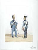 1820. Train d'Artillerie. Capitaine, Soldat.