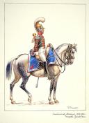 Photo 1 : Trompette en grande tenue des Carabiniers de Monsieur, 1818-1821.