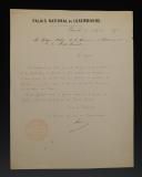 Commune de Paris 1871. Palais National du Luxembourg, DEMANDE D'UN DRAPEAU DE LA CROIX ROUGE ET DE FANIONS POUR LES AMBULANCES DU JARDIN RÉSERVÉ, 17 mai 1871. 18901-2