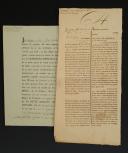 Army of the Rhine. Two sworn statements from prisoners, one in Mons on May 15, 1794, and the second in Kaiserslauten (undated). 18910-27