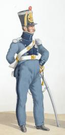 Photo 2 : 1820. Train d'Artillerie. Capitaine, Soldat.