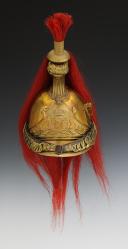 Photo 2 : CASQUE DE TROMPETTE DES DRAGONS DE LA GARDE IMPÉRIALE, modèle 1856, DIT « DRAGONS DE L'IMPÉRATRICE », Second Empire. 26907-1