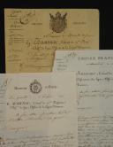 Photo 2 : Grand Army. 7th Line Infantry Regiment. THREE AUTOGRAPH SIGNED LETTERS FROM COLONEL G. AUSSENAC, dated 1806 and 1807, addressed to the Minister of War. 18909-15