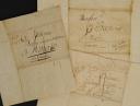 Photo 2 : FINE SET OF THREE SIGNED LETTERS BY JM BAZIN SENT FROM ENGLAND TO HIS PARENTS IN SAINT MALO, January 8, 1808, May 30, 1808, August 28, 1812. 18910-17