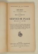 Photo 3 : Décret du 7 octobre 1909 portant règlement sur le service de place