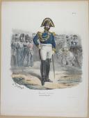 Photo 1 : BELLANGÉ - " Maréchal de Corps (Garde Royale) " - Gravure - n° 34 - Restauration