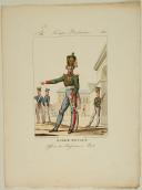 Photo 1 : GENTY : PLANCHE 9 BIS, OFFICIER DES CHASSEURS À PIED, GARDE ROYALE, 1815