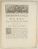 ORDONNANCE DU ROI, concernant l'Ordre de Saint-Louis. Du 21 août 1779. 7 pages