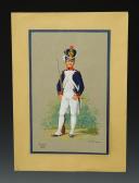 ANDRÉ MARCY, FUSILIER OF THE YOUNG IMPERIAL GUARD 1804: Original gouache, 20th century. 21560