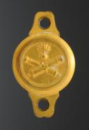 BOSSETTE POUR MORS D'OFFICIER D'ARTILLERIE, modèle 1853, Second Empire. 29246-14