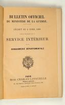 Photo 1 : Décret du 4/04/1900 portant règlement sur le service intérieur de la gendarmerie départementale 