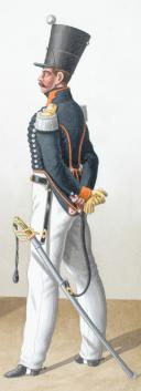 Photo 2 : 1830. Chasseurs à Cheval. 16e Régiment. Chasseurs. Capitaine Instructeur.
