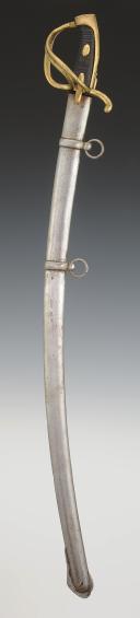 Photo 2 : SABRE DE CAVALERIE LÉGÈRE, modèle An XI, Premier Empire. 33978