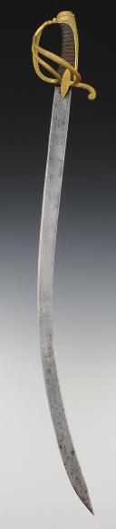 Photo 3 : SABRE D'OFFICIER ATTRIBUÉ AU COMTE DE LUSSAC COMMANDANT DE L'ESCADRON DES CHEVAU-LÉGERS DE LA MAISON DU ROI, Restauration. 29060