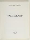 Photo 3 : Bibliothèque Nationale: Talleyrand 