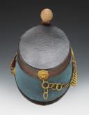 Photo 6 : SHAKO D'ADJUDANT DE CHASSEURS À CHEVAL, modèle 1874, Troisième République. 29558R