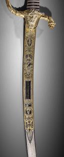 Photo 6 : Luxurious gilt admiral's saber, signed Manceaux, Restoration period. From the Philippe Missillier collection, Auction House Giquello, Drouot - rooms 5-6, March 6 & 7, 2025.