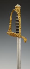 Photo 8 : SABRE D'OFFICIER SUPÉRIEUR DE MARINE ayant appartenu à Jacques DRUET commandant du bâtiment ARAGO en 1929, modèle 1872, Troisième République. 33986
