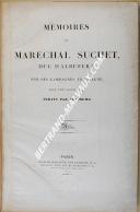 SUCHET - " Mémoires du Maréchal Suchet sur ses campagnes en Espagne " - 1 Tome - Paris Anselin - 1834