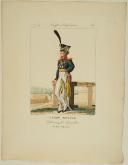 Photo 1 : GENTY : PLANCHE 10, OFFICIER DES GRENADIERS DU RÉGIMENT D'ALEXANDRE, GARDE ROYALE, 1815