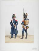 1820. Garde Royale. Artillerie à Pied. Artilleurs.