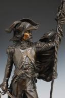 ARMAND LE VÉEL - Bronze, cast iron from 1846: FLAG-BEARER OF THE 32nd INFANTRY HALF-BRIGADE, Revolution. 31167