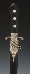 DAGUE DE CHASSE À GARNITURES D'ARGENT, Ancienne Monarchie, deuxième moitié du XVIIIème siècle. 32744