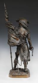 Photo 4 : ARMAND LE VÉEL - Bronze, cast iron from 1846: FLAG-BEARER OF THE 32nd INFANTRY HALF-BRIGADE, Revolution. 31167