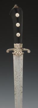 Photo 4 : DAGUE DE CHASSE À GARNITURES D'ARGENT, Ancienne Monarchie, deuxième moitié du XVIIIème siècle. 32744