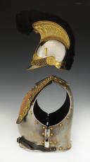 Photo 4 : HELMET AND BREASTPLATE OF THE ROYAL GUARD CUIRASSIERS, model 1825, Restoration. 34403/34410.