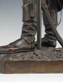Photo 5 : ARMAND LE VÉEL - Bronze, cast iron from 1846: FLAG-BEARER OF THE 32nd INFANTRY HALF-BRIGADE, Revolution. 31167