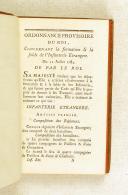 Photo 5 : Ordonnance du Roi concernant la formation et la solde de l’infanterie française 12 JUILLET 1784 (veau)