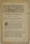 ORDONNANCE DU ROI, concernant les régimens de Recrue. Du 25 novembre 1766. 30 pages