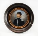 PORTRAIT MINIATURE D'UN CAPITAINE D'INFANTERIE LÉGÈRE, Premier Empire. 32259