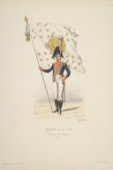 Photo 1 : Gardes de la Porte - Drapeau de campagne 1815