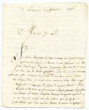Photo 2 : 3 LETTRES DU DRAGON JACQUES GAUTIER À SES PARENTS HABITANT ANGERS, 6 juillet 1744, 2 septembre 1746, 4 juillet 1747.