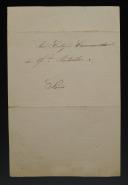 Photo 3 : Paris Commune 1871. LETTER TO THE COMMANDER OF THE 176th BATTALION ANNOUNCING THE RESIGNATION OF THE MUSICIANS OF THIS BATTALION, signed H. Goujon, April 23, 1871. 18901-5