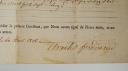 Photo 4 : Emigration. CERTIFICATE OF CHARLES FERDINAND DUKE OF BERRY TO LOUIS DE VERDALLE, March 20, 1800. 18913-3