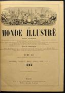 Photo 5 : LE MONDE ILLUSTRÉ, TOME XII : 2 VOLUMES RELIÉS, de janvier à juin 1863.