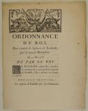 ORDONNANCE DU ROI, pour remettre le régiment de Lamballe, sous le nom de Beaujolois. Du 15 mai 1768. 3 pages