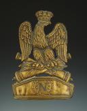 SHAKO PLATE OF THE ARTILLERY TRAIN OF THE IMPERIAL GUARD, model 1806, First Empire.