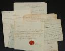 LOT DE SIX « PAROLES D'HONNEUR » D'OFFICIERS AUTRICHIENS PRISONNIERS À ULM, 1805. 18910-20