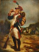 Photo 2 : CHARLET – Grenadier d’infanterie de ligne Premier Empire : huile sur toile. XIXème siècle. 33374
