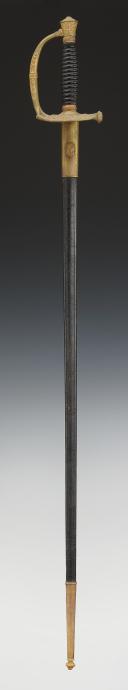Photo 3 : FIREFIGHTER OFFICER'S SWORD, chased model type 1831, July Monarchy. 25549