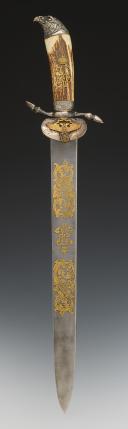 Photo 3 : HUNTING DAGGER WITH THE CYPHER OF NICHOLAS II, Tsarist Era. 29922