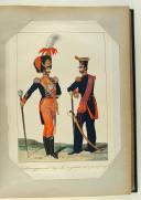 Photo 5 : ANONYME. Régiments d'infanterie et Garde royale en grand et petit uniforme vers (1820).