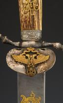 Photo 6 : HUNTING DAGGER WITH THE CYPHER OF NICHOLAS II, Tsarist Era. 29922