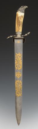 Photo 8 : HUNTING DAGGER WITH THE CYPHER OF NICHOLAS II, Tsarist Era. 29922